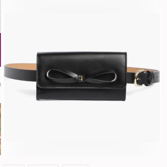 Kate Spade bubblegum pink bow leather adjustable belt bag NWB - Picture 5 of 8